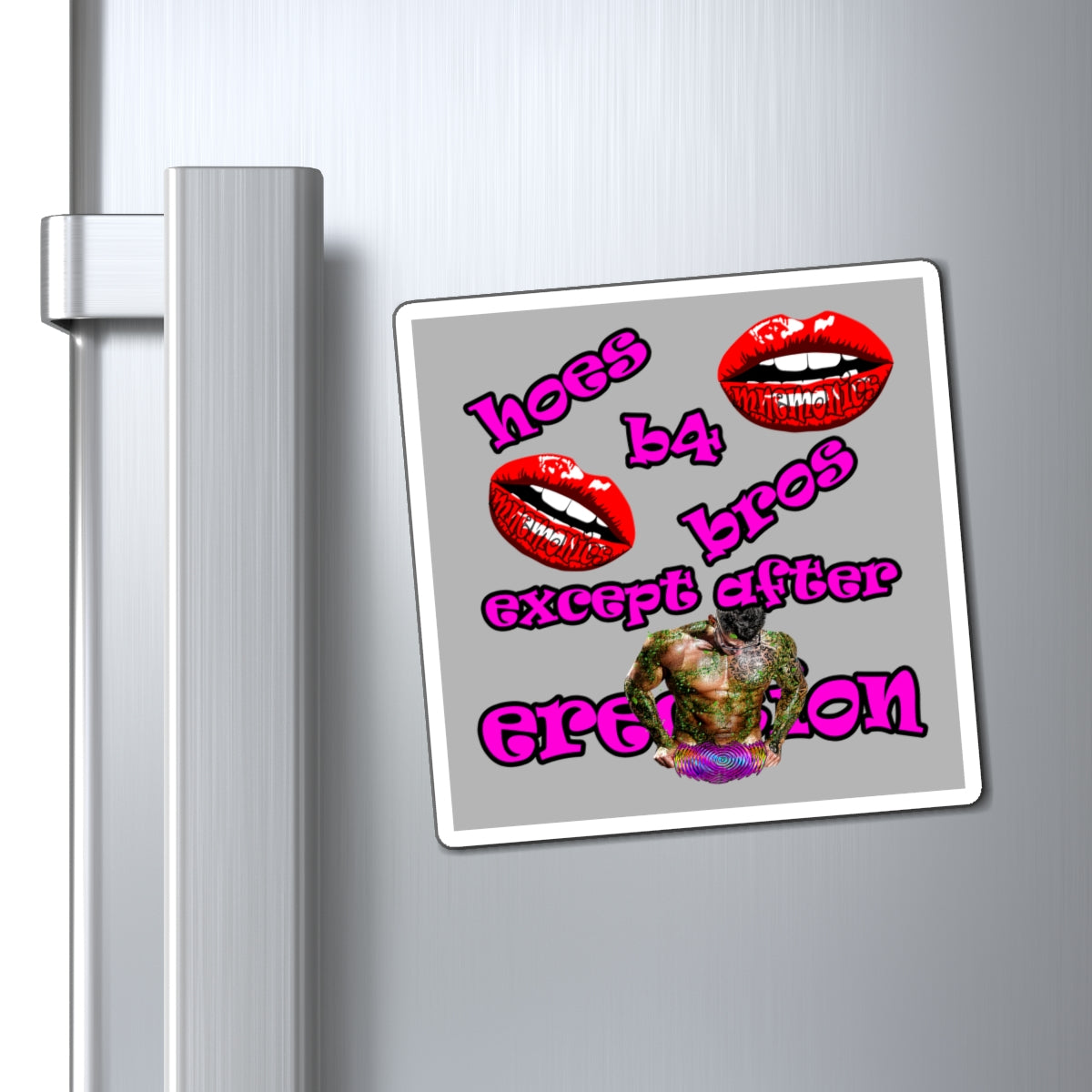 hoes b4 bros - Magnets - (light grey)