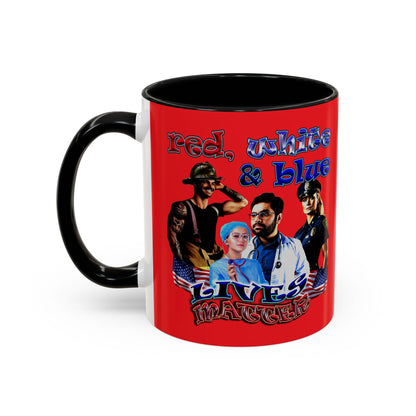 rw&b lives matter - Accent Mug (red)