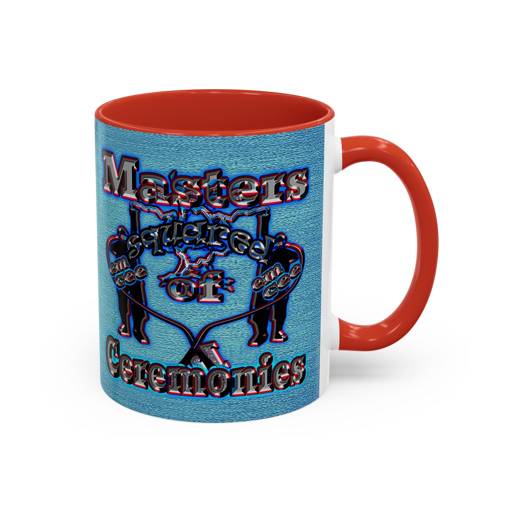 em cee squared - Accent Mug (faded dark blue)