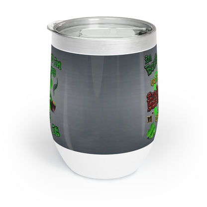 celtics logo - Chill Wine Tumbler (grey-light grey)
