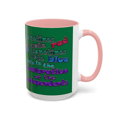 declaration of the independents - Accent Mug (dark green)