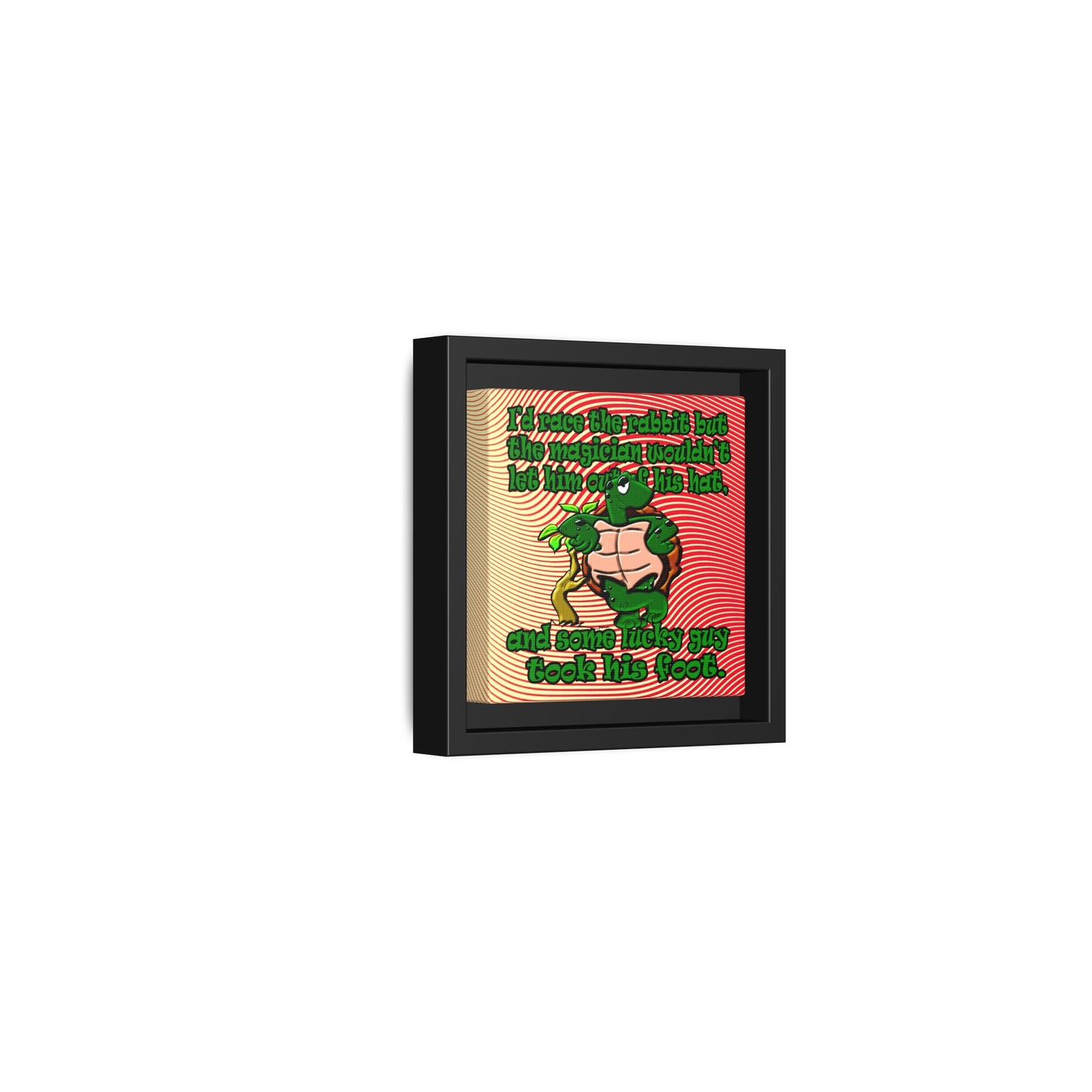 turtle race - framed canvas art (yellow-orange wave)