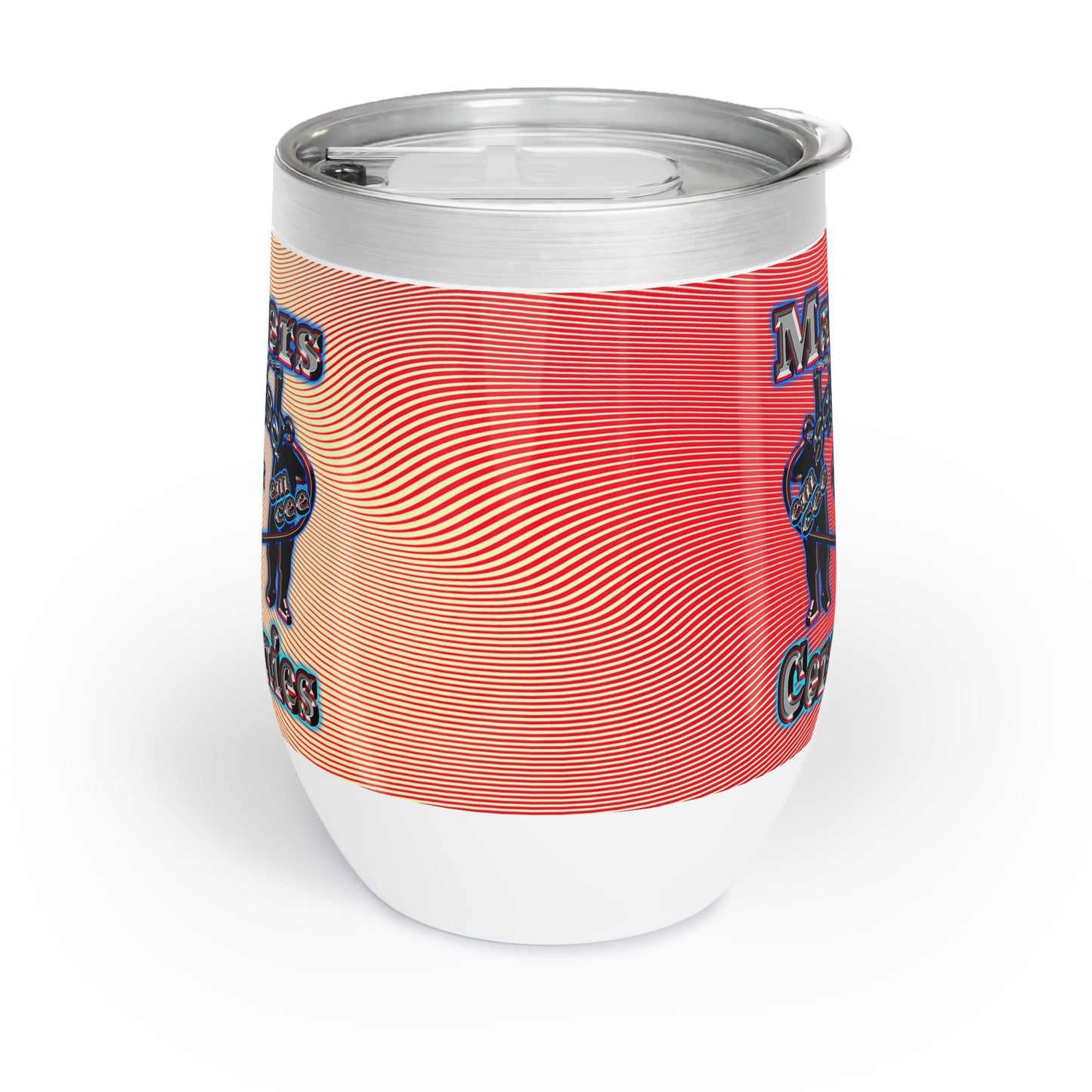 em cee squared - Chill Wine Tumbler (yellow-orange wave)