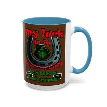 my luck - Accent Mug (brown)