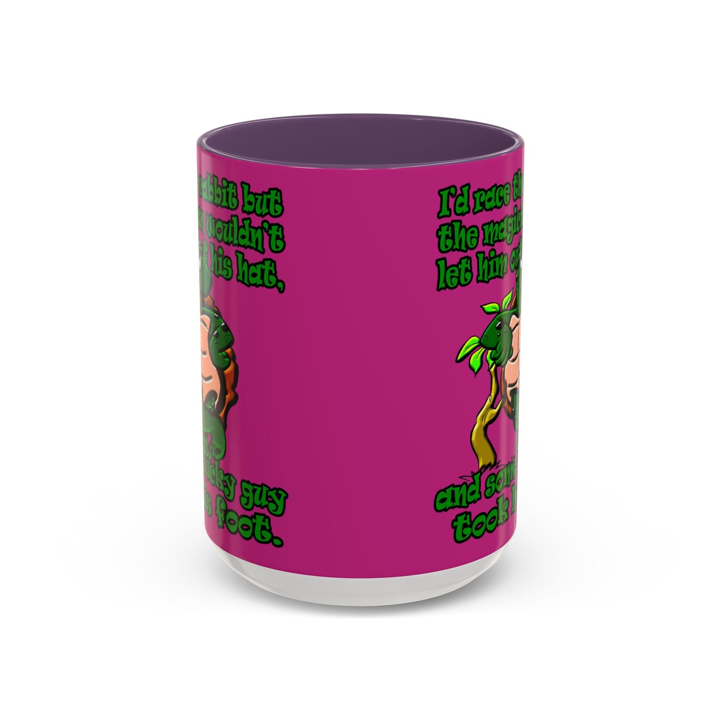 turtle race - Accent Mug (pink)
