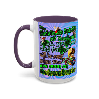 christmas spirits of boston - Accent Mug (light blue-purple wave)