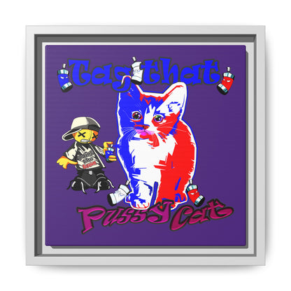 tag that - framed canvas art (purple)