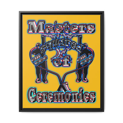 em cee squared - framed canvas art (yellow)