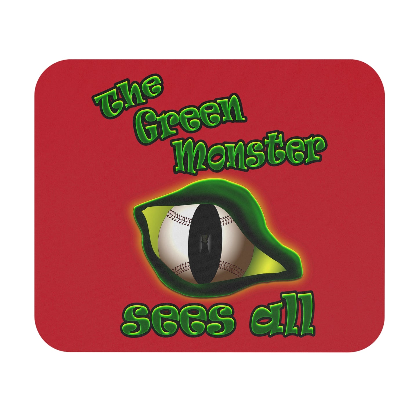 green monster - Mouse Pad (Rectangle) (dark red)
