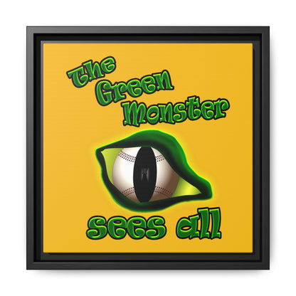 green monster - framed canvas art (yellow)