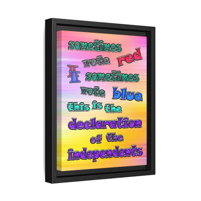 declaration of the independents - framed canvas art (color blur)