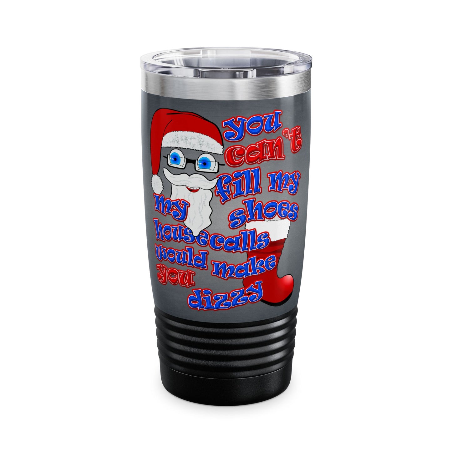 santa's shoes - Ringneck Tumbler, 20oz (grey-light grey)