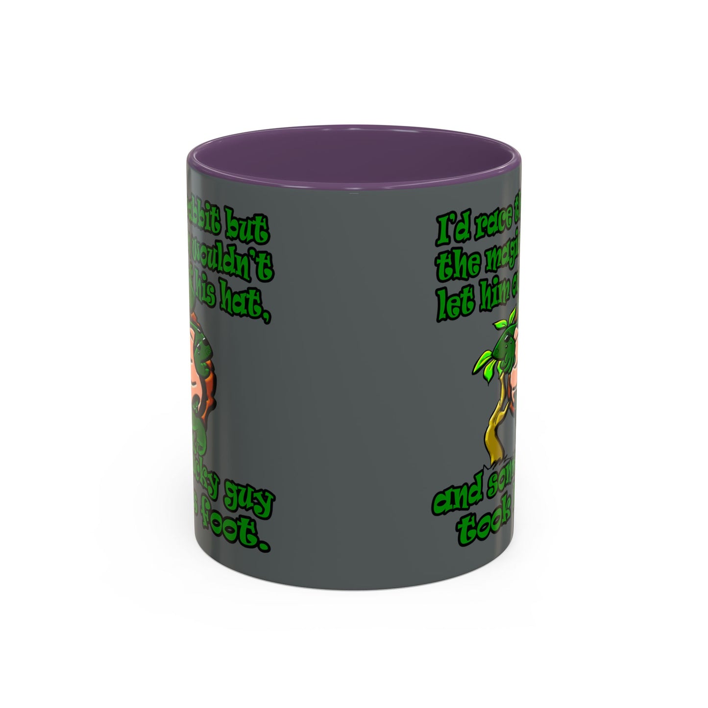 turtle race - Accent Mug (dark grey)