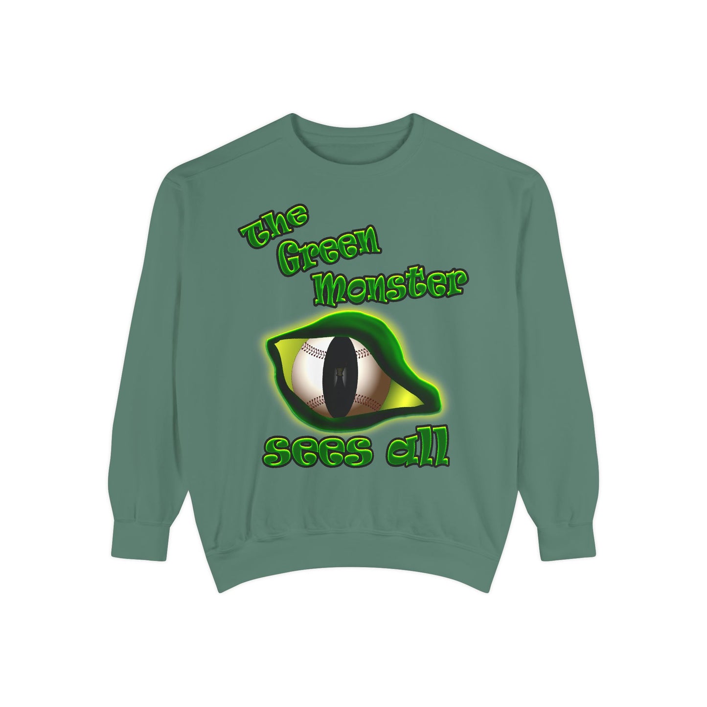 green monster - Unisex Garment-Dyed Sweatshirt