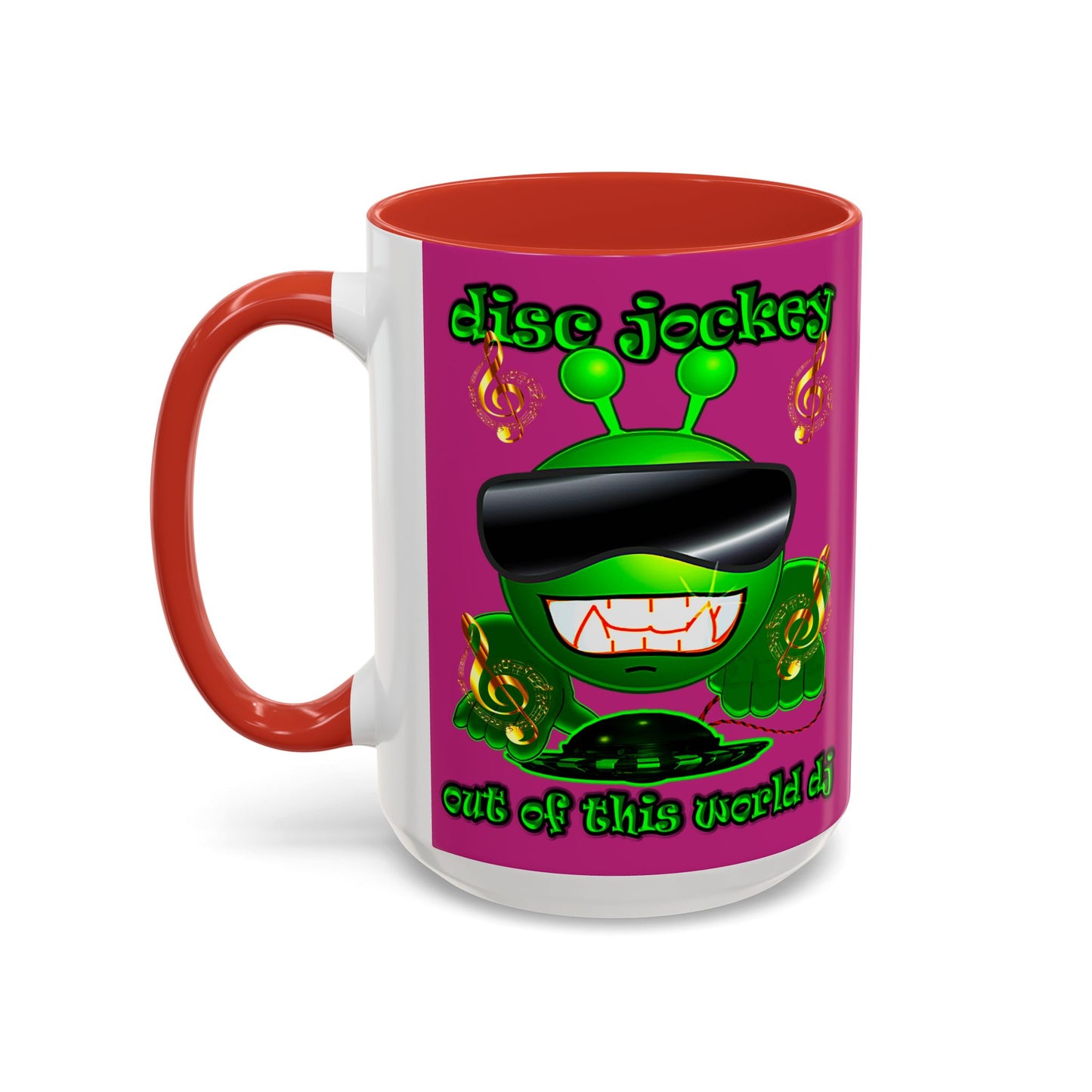 disc jockey - Accent Mug (pink)