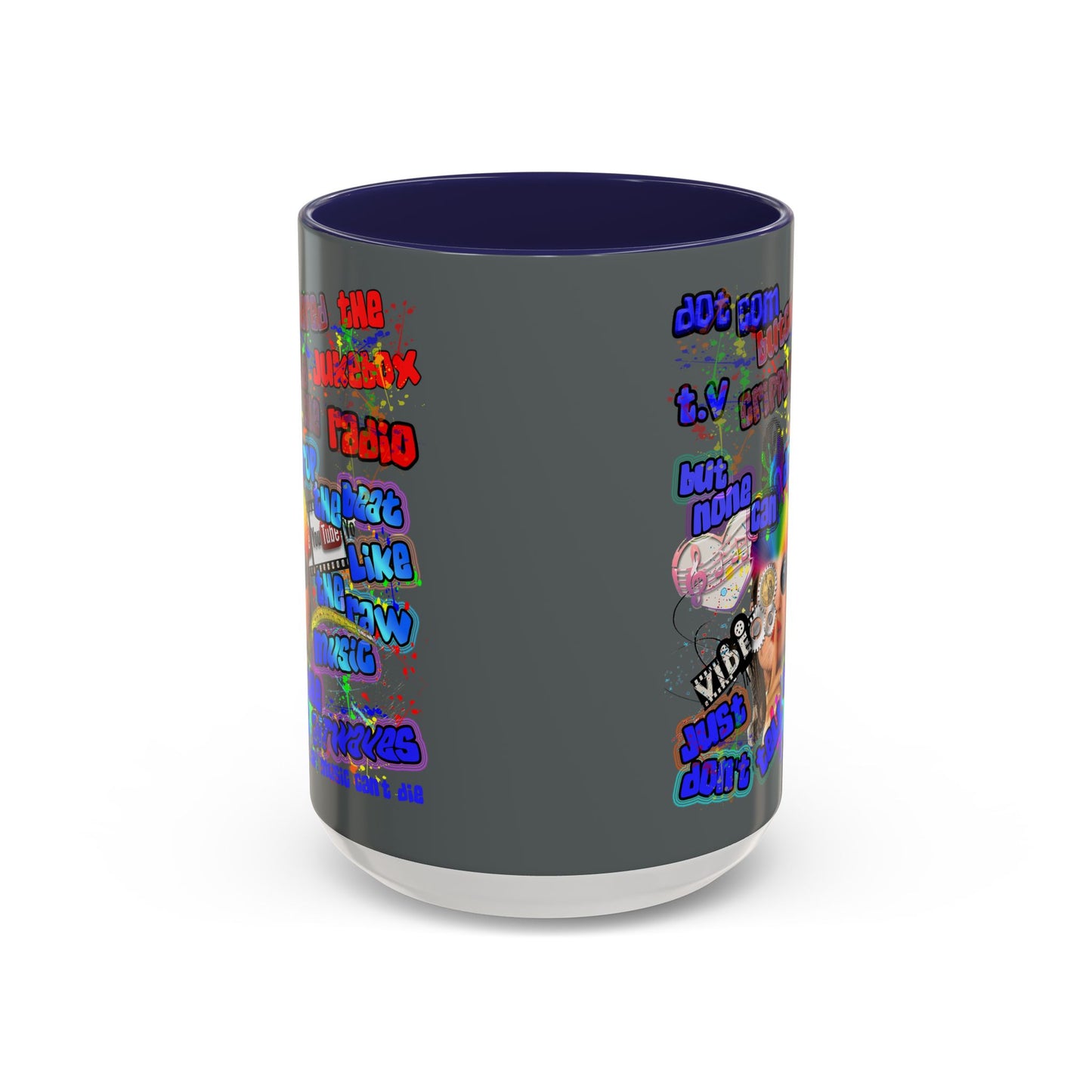drop the beat - Accent Mug (dark grey)