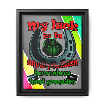my luck - framed canvas art (rainbow split)