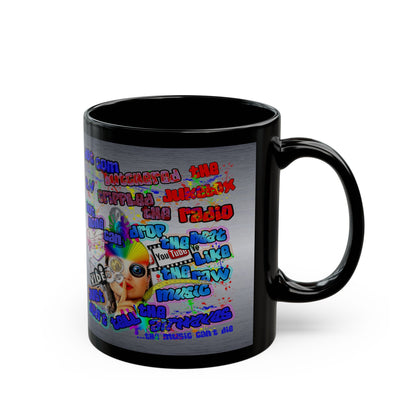 drop the beat - Black Mug (brushed nickel)