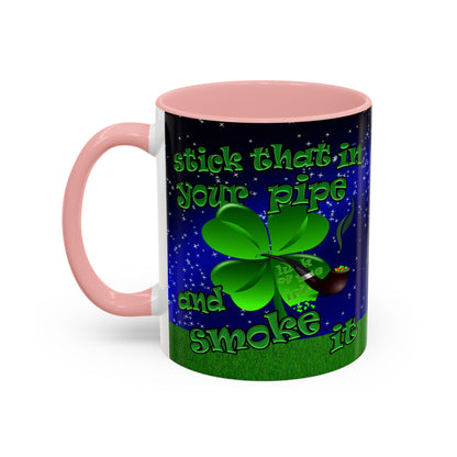 celtics logo - Accent Mug ('snoops' background)