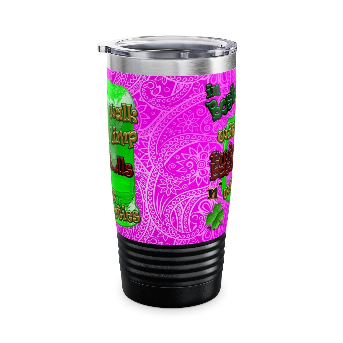 celtics logo - Ringneck Tumbler, 20oz (pink swirl)