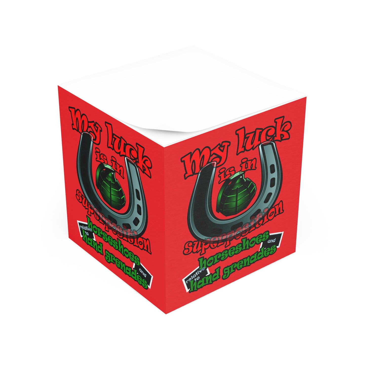 my luck - note cube (red)