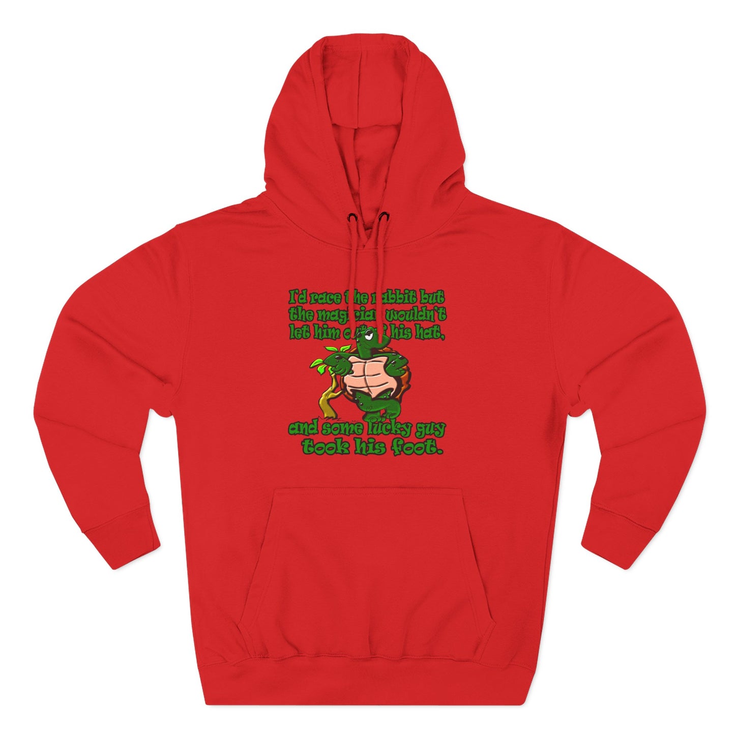 turtle race - Three-Panel Fleece Hoodie