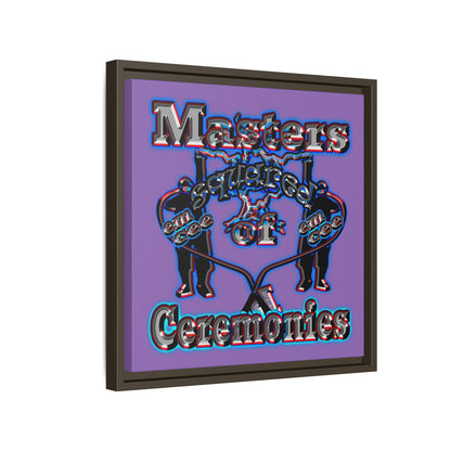 em cee squared - framed canvas art (light purple)