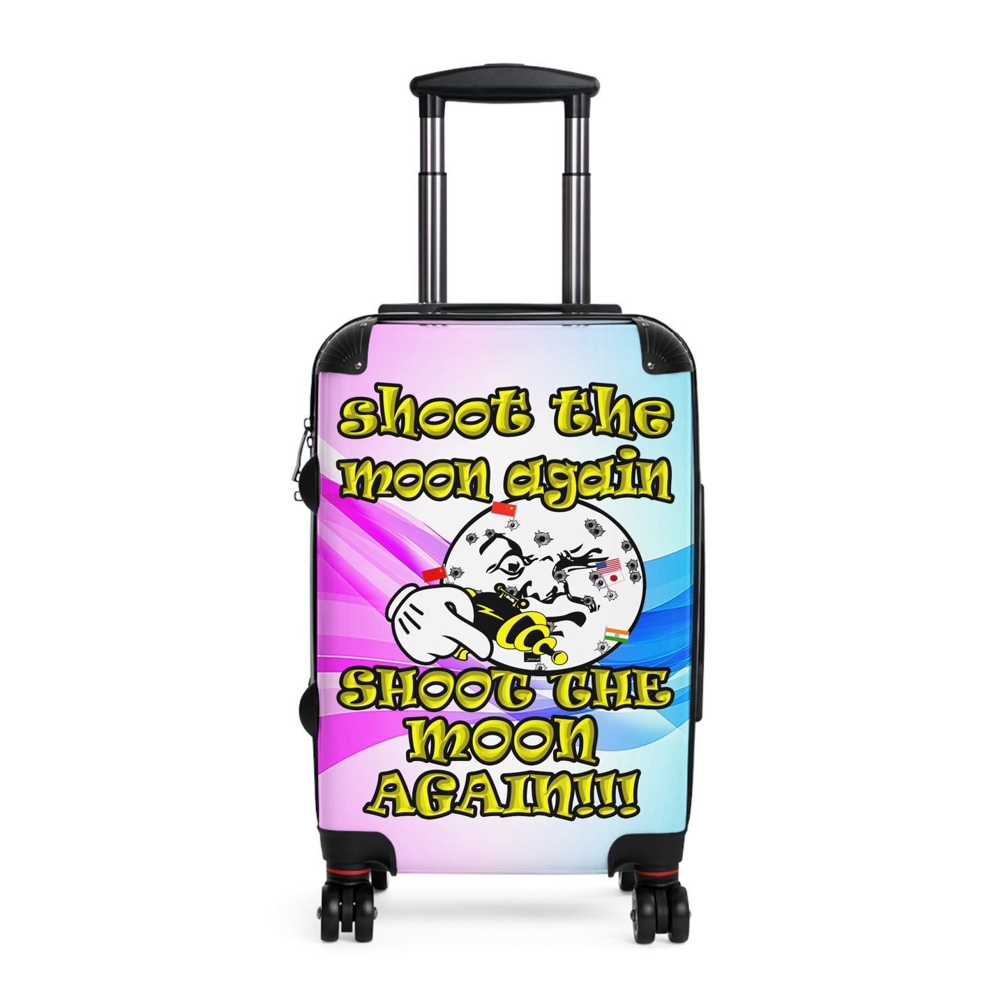 shoot the moon again - Suitcase (light blue-pink wave)