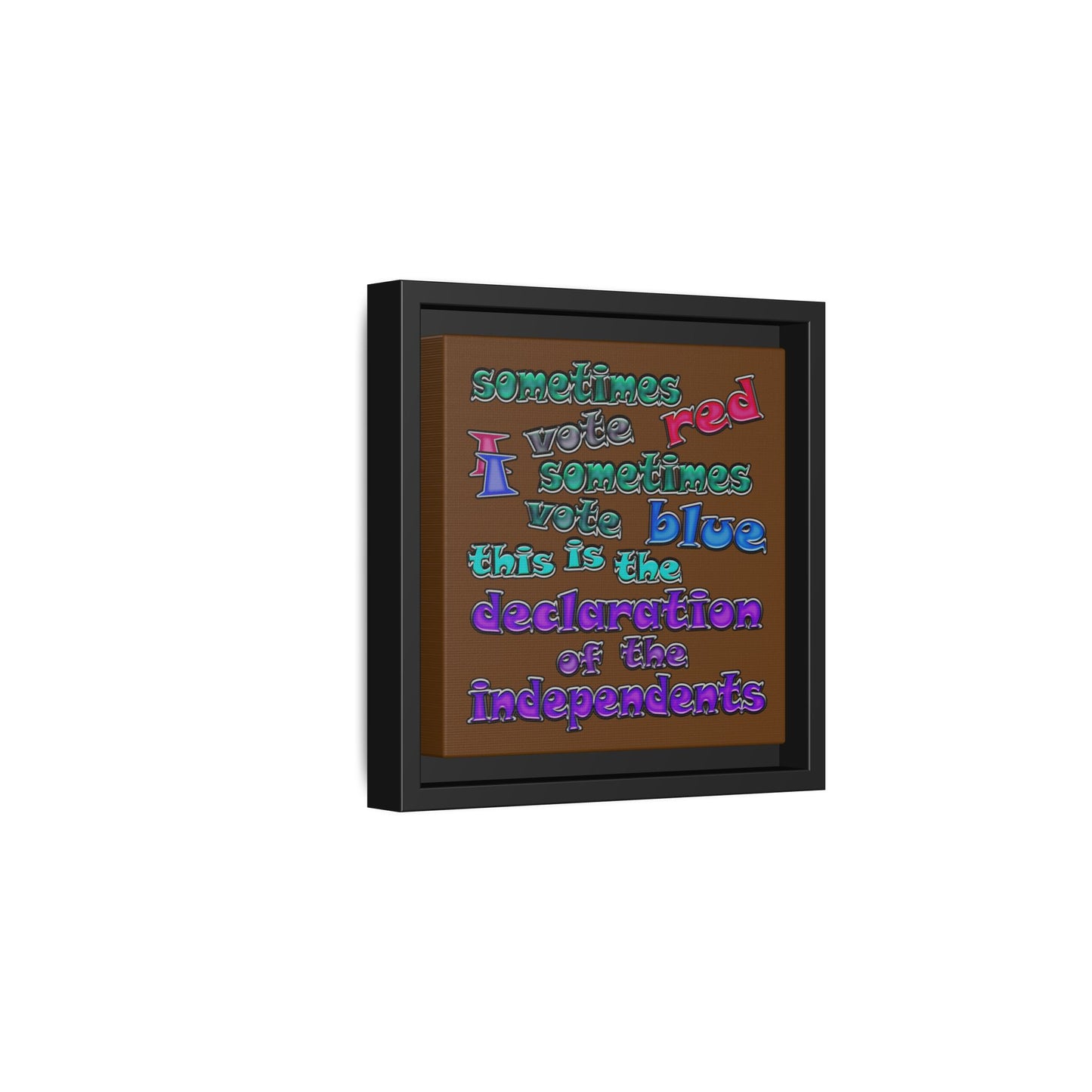 declaration of the independents - framed canvas art (brown)
