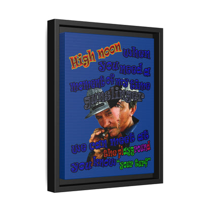 high noon - framed canvas art (dark blue)