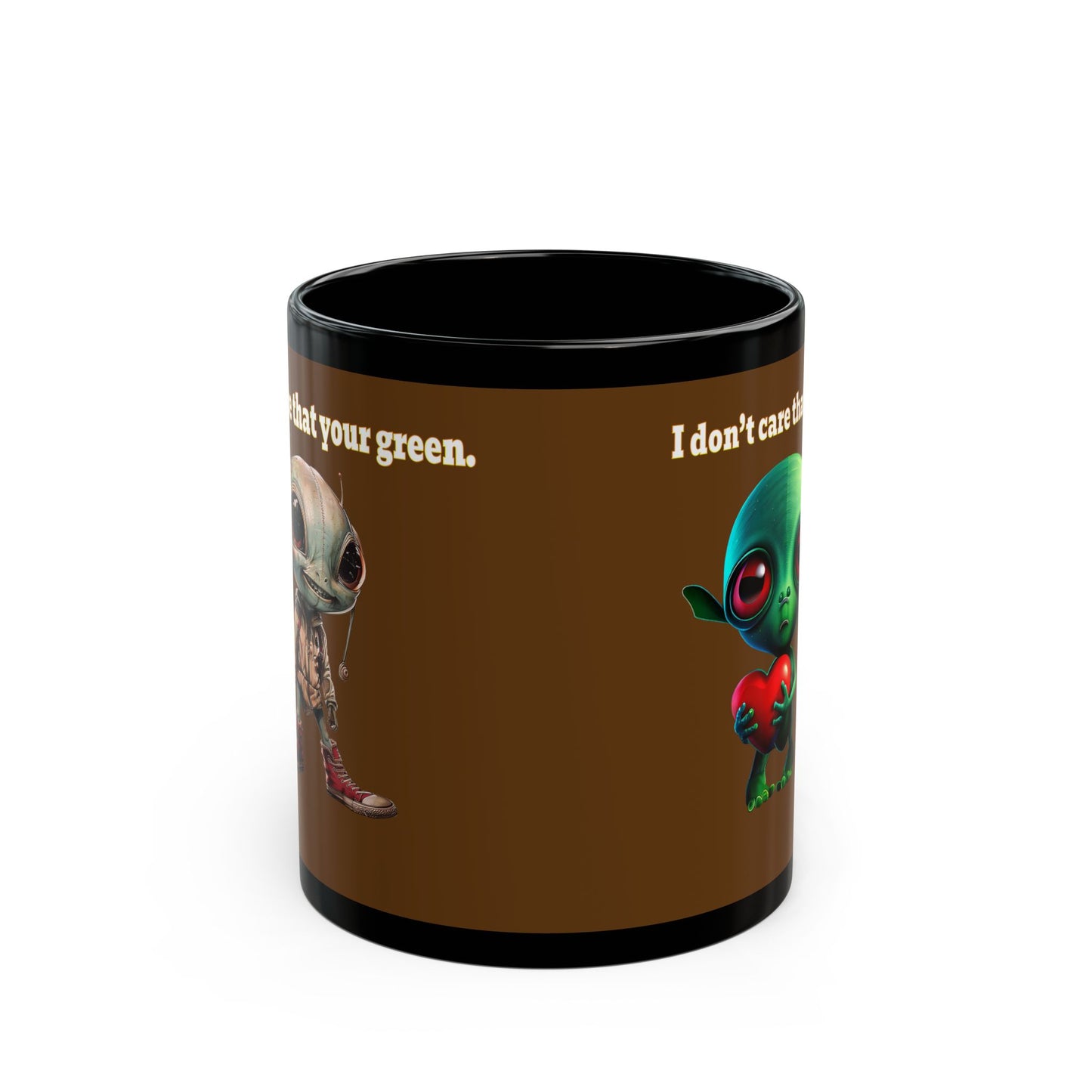 I don't care that your grey - Black Mug (brown)