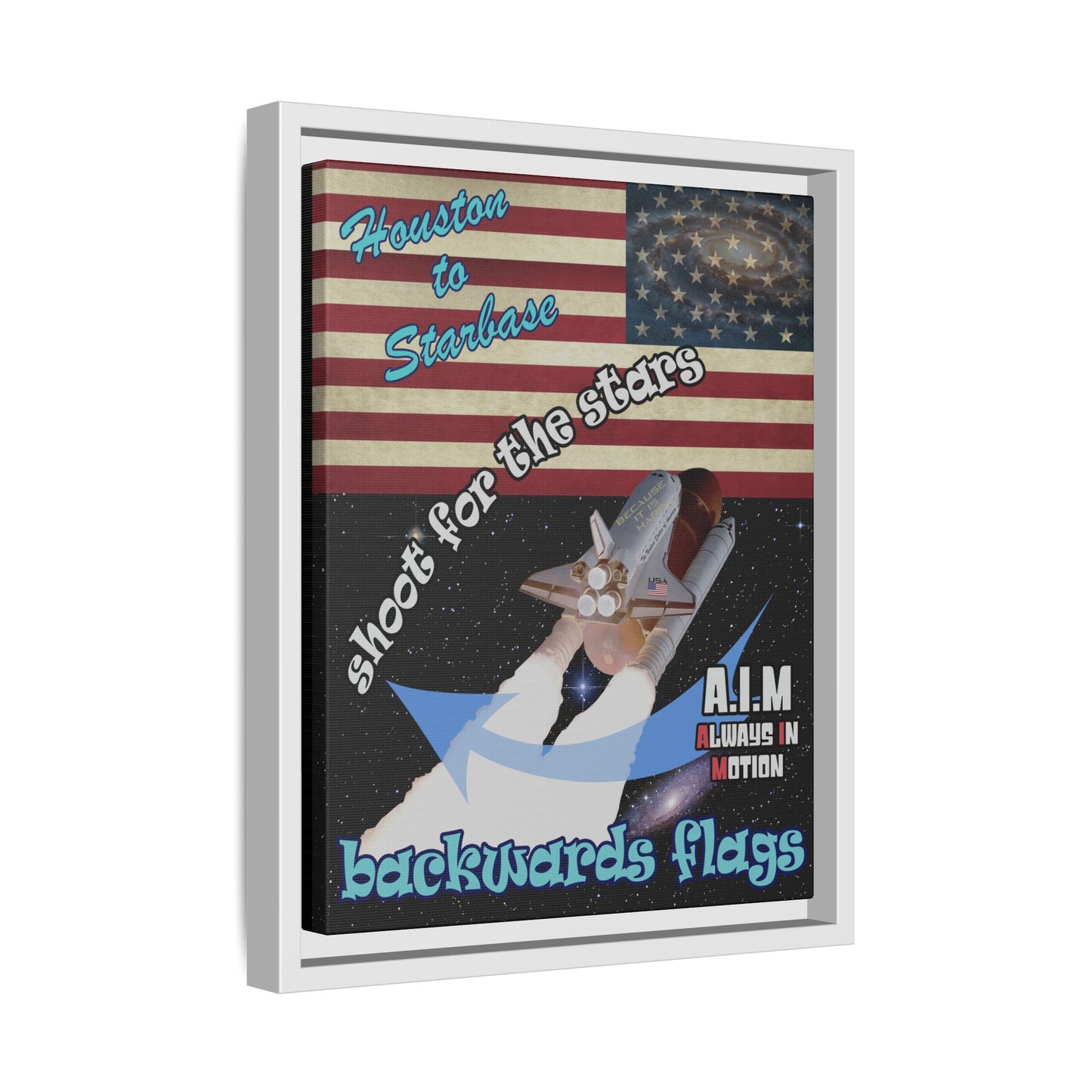 shoot for the stars - framed canvas art