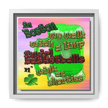 celtics logo - framed canvas art (color blur)
