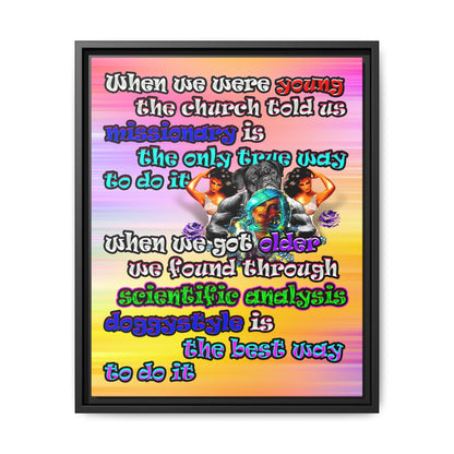 doggystyle - framed canvas art (color blur)