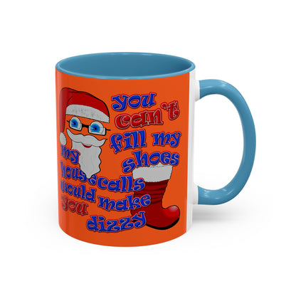 santa's shoes - Accent Mug (orange)