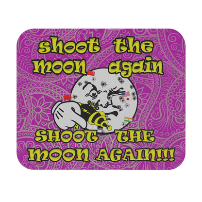 shoot the moon again - Mouse Pad (Rectangle) (pink swirl)