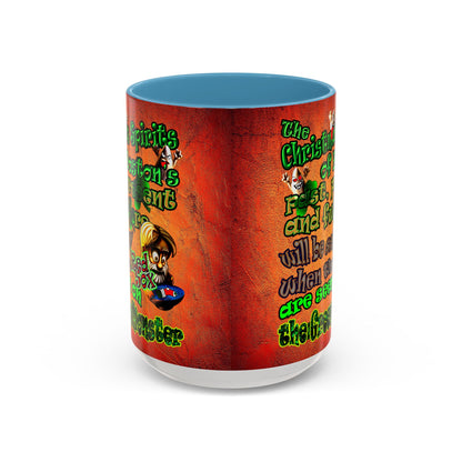christmas spirits of boston - Accent Mug (burnt orange)