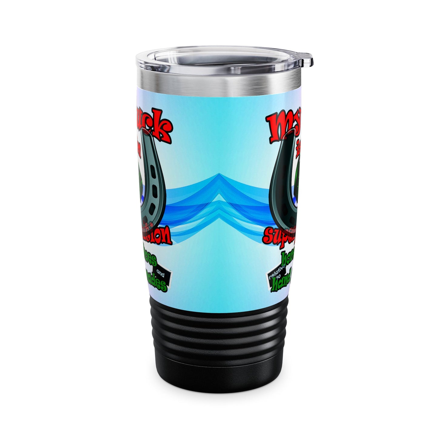 my luck - Ringneck Tumbler, 20oz (light blue-pink wave)