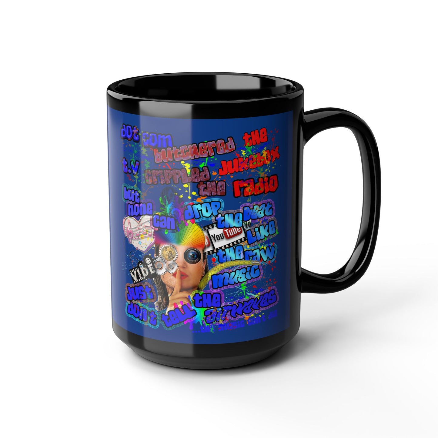 drop the beat - Black Mug (dark blue)