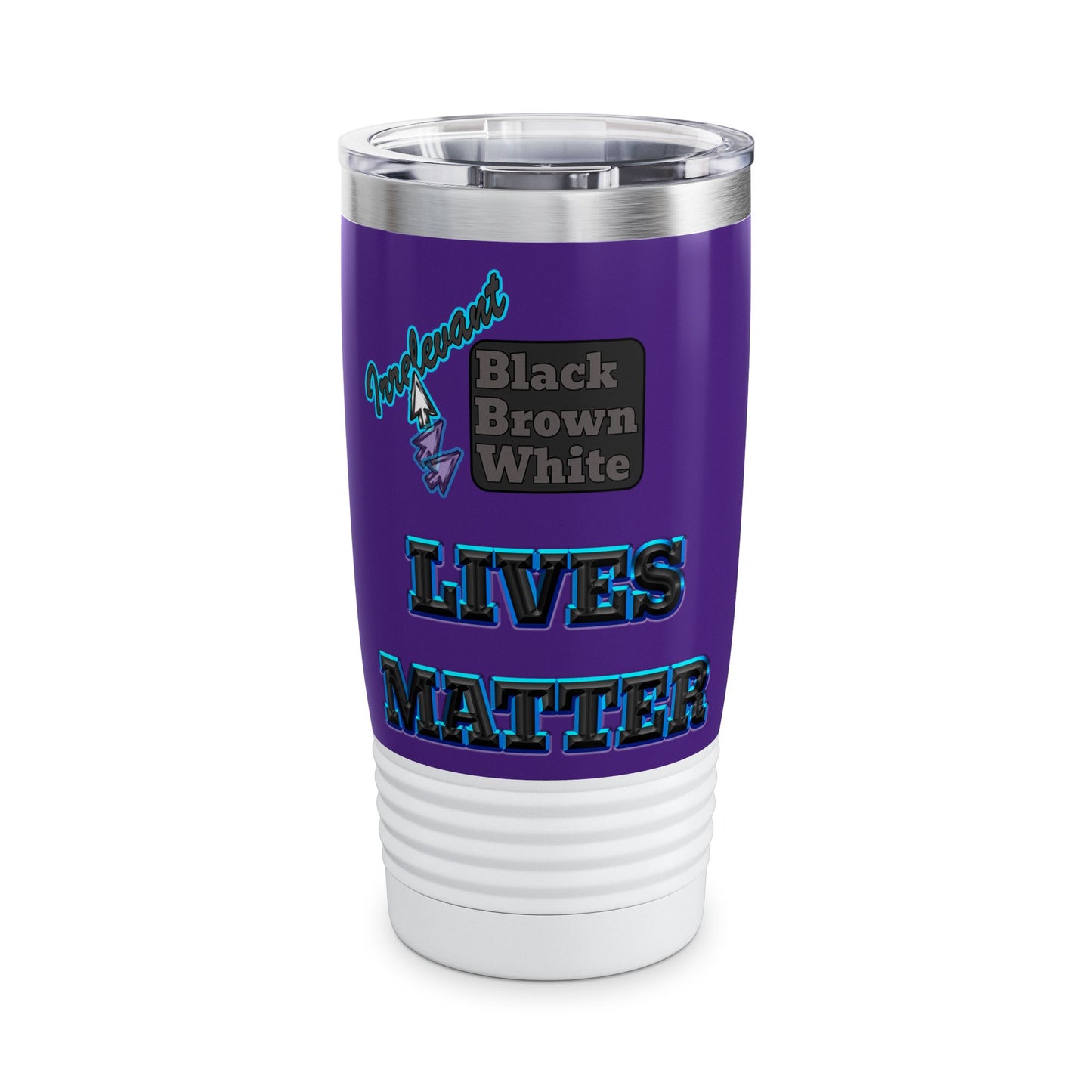 irrelevant - Ringneck Tumbler, 20oz (purple)