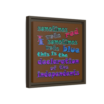 declaration of the independents - framed canvas art (brown)