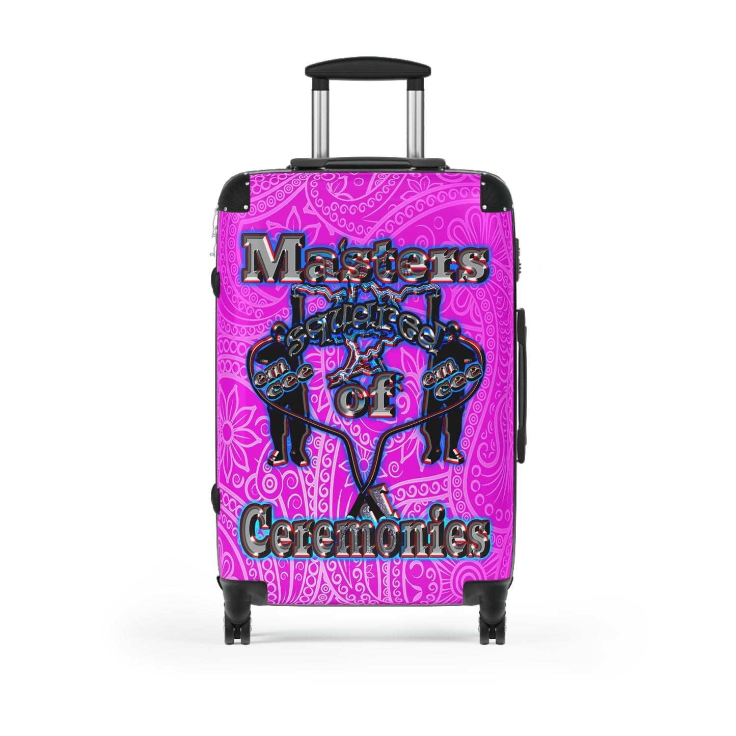em cee squared - Suitcase (pink swirl)