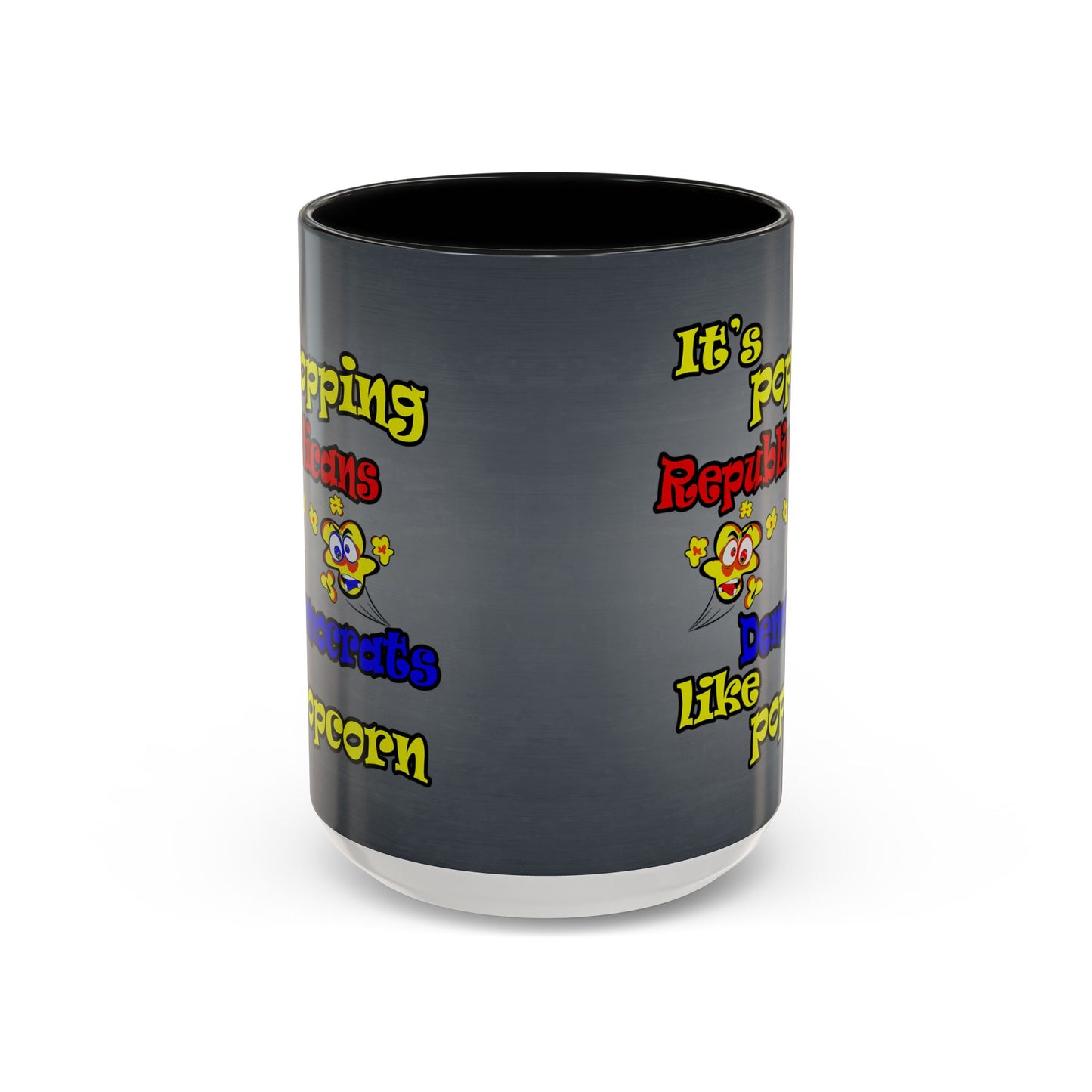 popping like popcorn - Accent Mug (grey-light grey)