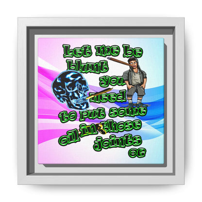 og - framed canvas art (light blue-pink wave)