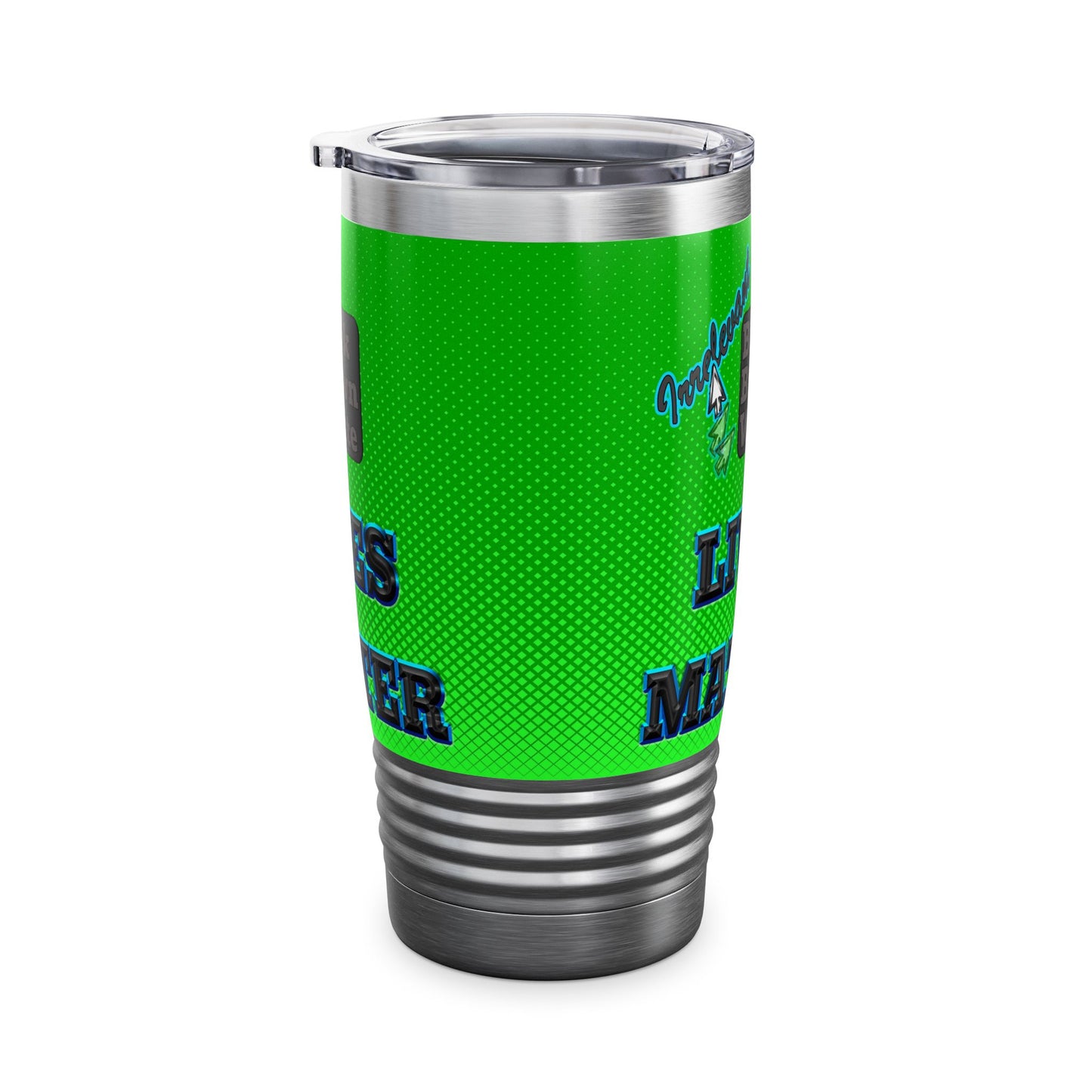 irrelevant - Ringneck Tumbler, 20oz (logo green)