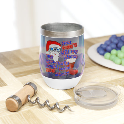 santa's shoes - Chill Wine Tumbler (grey-pink wave)