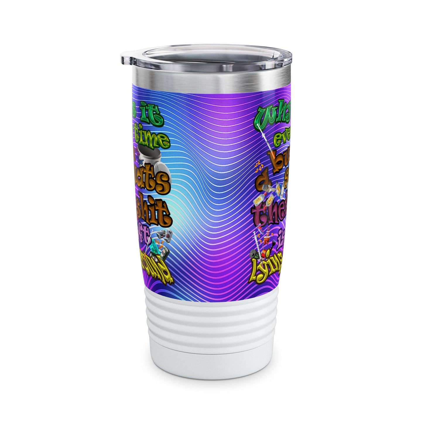 the bum's shit - Ringneck Tumbler, 20oz (purple wave)