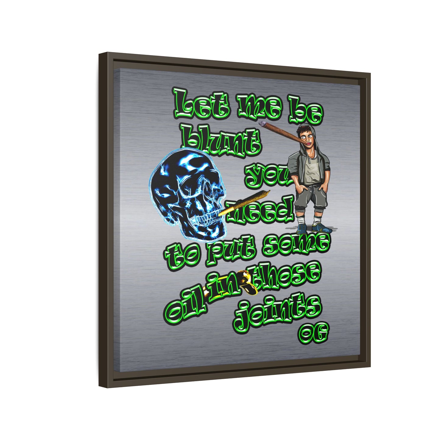 og - framed canvas art (brushed nickel)