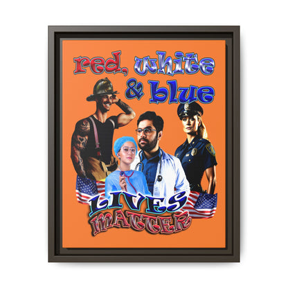 rw&b lives matter - framed canvas art (crusta)