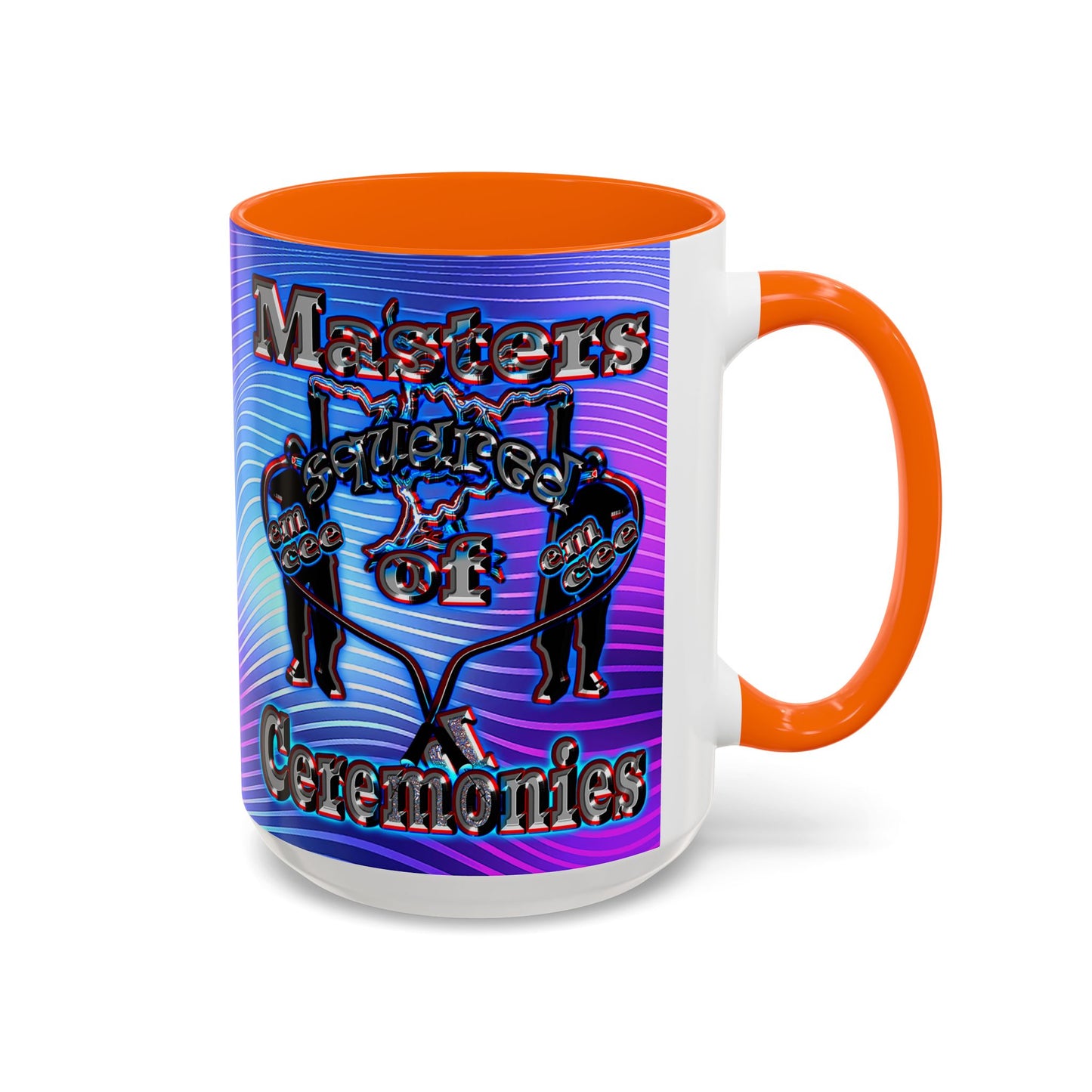 em cee squared - Accent Mug (purple wave)